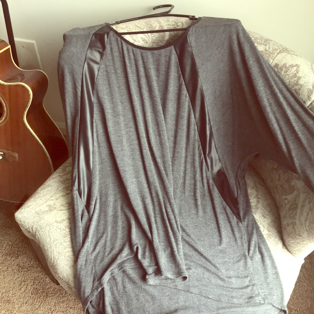 Maurices 3/4 sleeve faux leather top